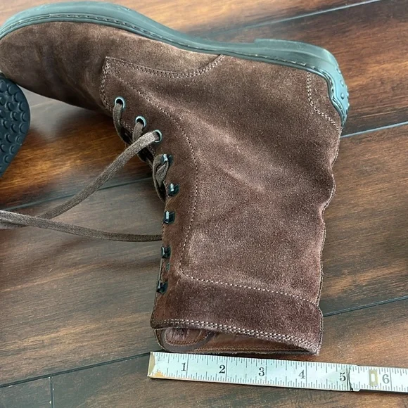 Tod's Dark Brown Suede Lace-Up Ankle Boots - Picture 13 of 13